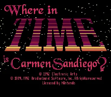 Where in Time Is Carmen Sandiego (USA) (En,Fr,De,Es,It) screen shot title